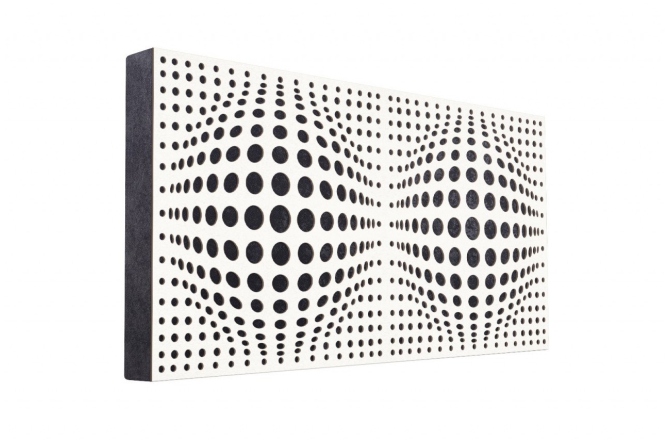 Panou acustic cu vata minerala<br /> Mega Acoustic FiberPRO 120 AcouSphere Alb Negru