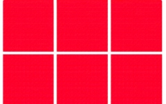Panou de absorbție GIK Acoustics Acoustic Panels Spot Square 6Box Red EJ076