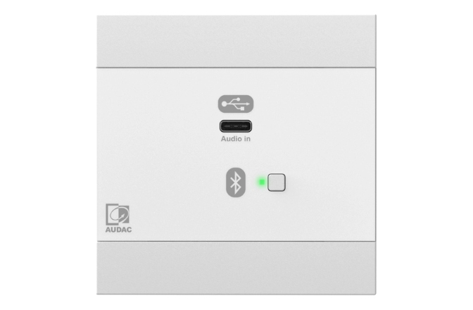 Panou de intrări în rețea Dante Audac NWP 400 White