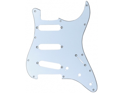 Pickguard Stratocaster alb, 3 straturi