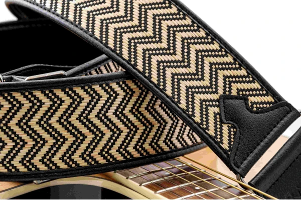 RightOn VICTORIA Black Guitar Strap — 3