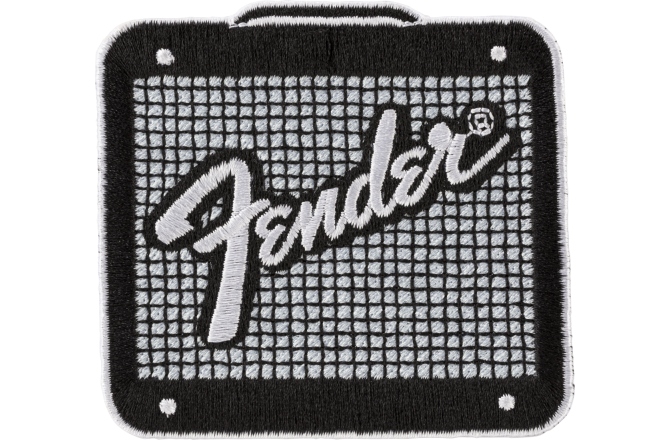 Patch Fender Amp Logo Patch Black and Chrome