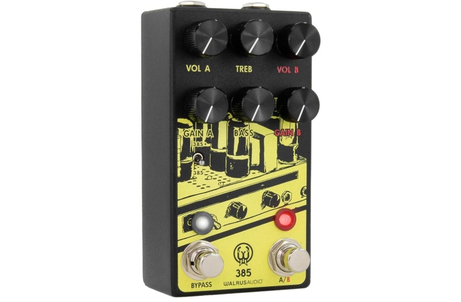 Pedală de Overdrive Walrus Audio 385 MKII (Black/Yellow)