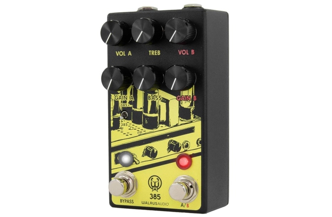 Pedală de Overdrive Walrus Audio 385 MKII (Black/Yellow)