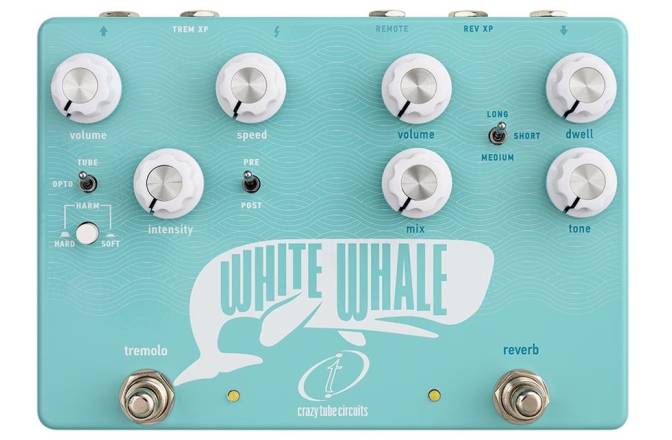 Pedală de reverb / tremolo Crazy Tube Circuits White Whale V2