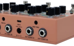 Pedală multi-efect stereo Walrus Audio Qi Etherealizer Terracotta