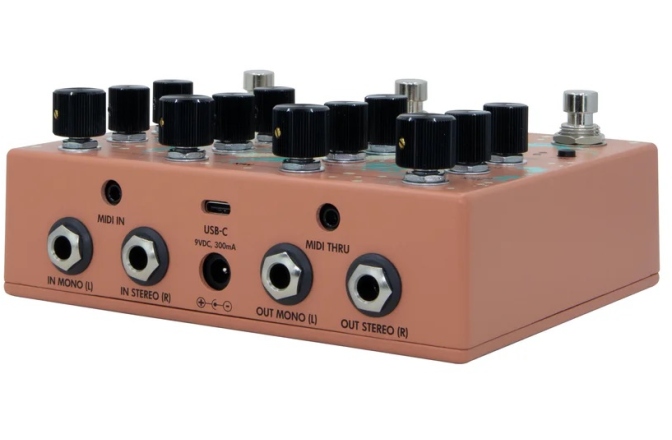 Pedală multi-efect stereo Walrus Audio Qi Etherealizer Terracotta
