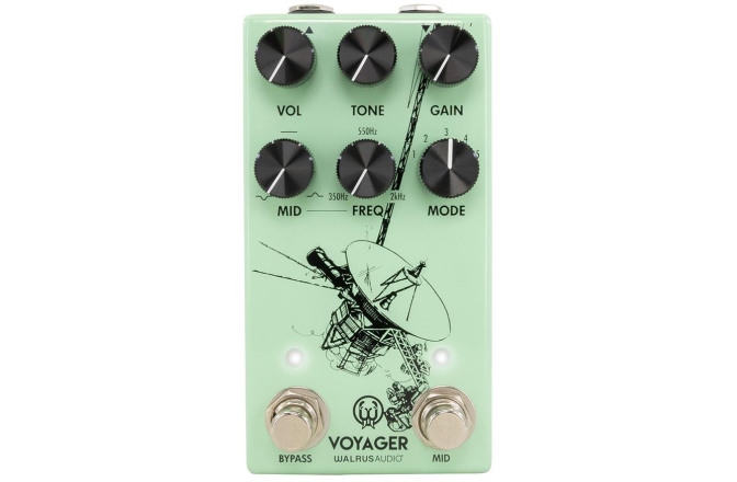 Pedală overdrive/preamp Walrus Audio Voyager MKII (Seafoam)