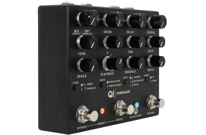 Pedală stereo multi-efect Walrus Audio Qi Etherealizer (Black)
