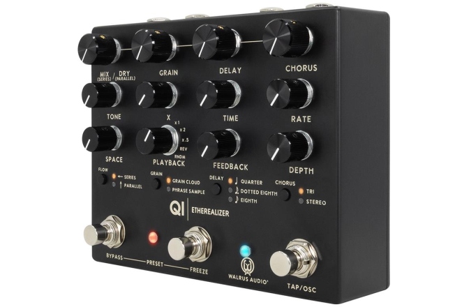 Pedală stereo multi-efect Walrus Audio Qi Etherealizer (Black)