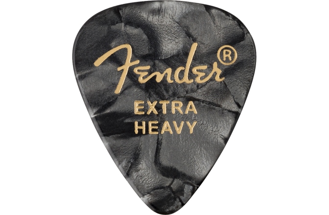 Pene de Chitară Fender 351 Shape Premium Picks Extra Heavy Black Moto 12 Count
