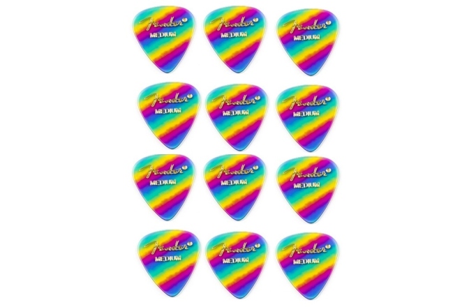 Pene de Chitară Fender 351 Shape Rainbow Medium (12)