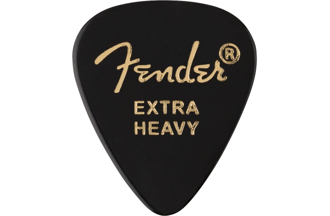 Pene de Chitară Fender Classic Celluloid Black 351 Shape Extra Heavy 12 Count