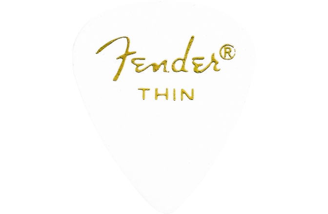 Pene de Chitară Fender Classic Celluloid White 351 Shape Thin 144 Count