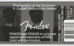 Pene de Chitară Fender Joe Strummer Pick Tin Medium (8)