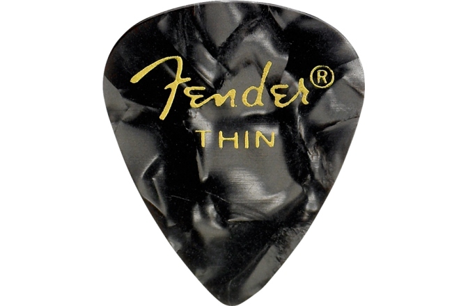 Pene de Chitară Fender Premium Celluloid 351 Shape Picks Thin Black Moto 12-Pack