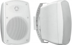 Pereche de difuzoare rezistente la intemperii, cu suport Omnitronic OD-4 Wall Speaker 8Ohms white 2x