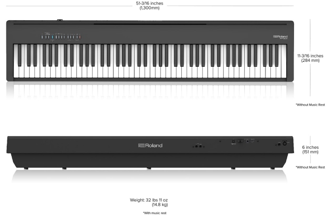 Pian digital 88 clape grele Roland FP-30X BK