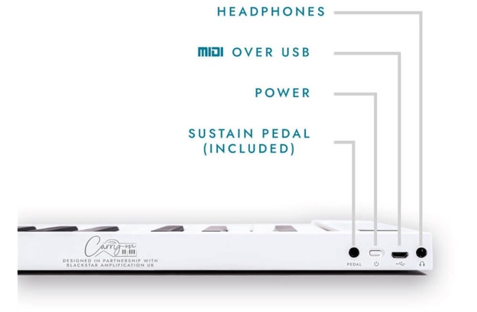 Pian digital pliabil Carry-On Folding Piano 49 Touch White
