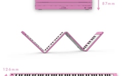 Pian digital pliabil Carry-On Folding Piano 88 Keys Pink