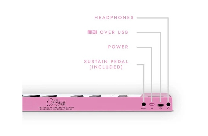 Pian digital pliabil Carry-On Folding Piano 88 Keys Pink