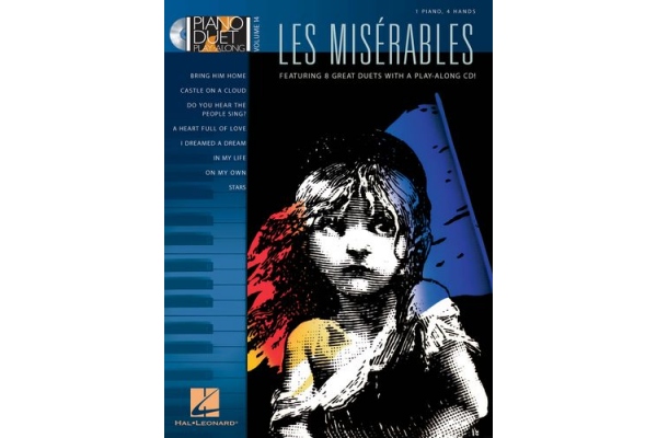 PIANO DUET PLAY-ALONG VOLUME 14  LES MISERABLES PF BOOK/CD