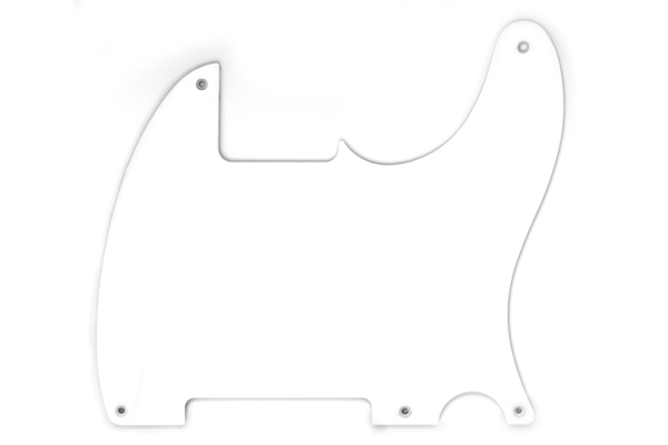 50's Esquire Pickguard White 1-Ply 5-Hole Mount