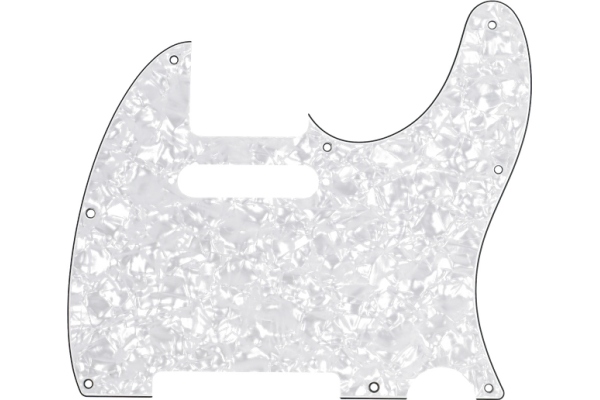 Pickguard Telecaster 8-Hole Mount White Pearl 4-Ply