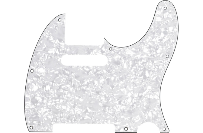 Pickguard  Fender Pickguard Telecaster 8-Hole Mount White Pearl 4-Ply