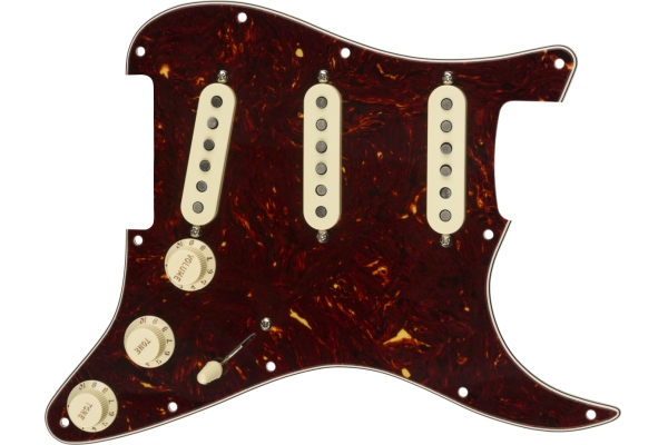 Pre-Wired Strat Pickguard Custom Shop Texas Special SSS Tortoise Shell 11 Hole PG