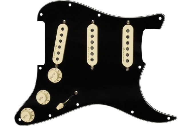 Pickguard  Fender Pre-Wired Strat Pickguard Vintage Noiseless SSS Black 11 Hole PG