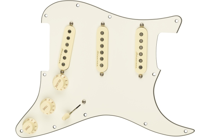 Pickguard  Fender Pre-Wired Strat Pickguard Vintage Noiseless SSS Parchment 11 Hole PG