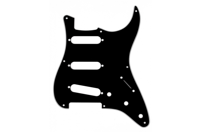 Pickguard S/S/S Fender Pickguard Stratocaster S/S/S 8-Hole Mount Black