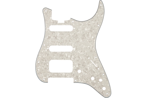 Elite Strat Pickguard HSS White Moto 4-Ply