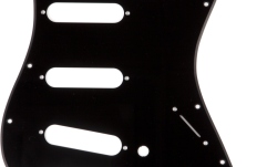 Pickguard Strat SSS Fender Black 1-Ply SSS