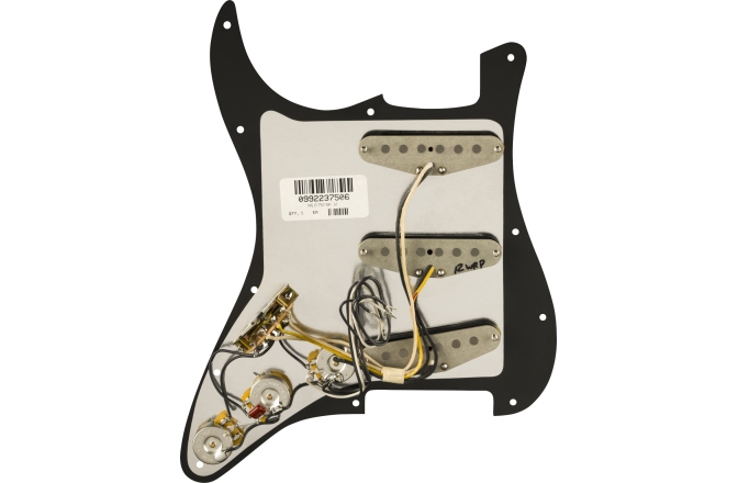 Pickguard Strat SSS Fender Pre-Wired Strat Pickguard Pure Vintage '65 w/RWRP Middle Black 