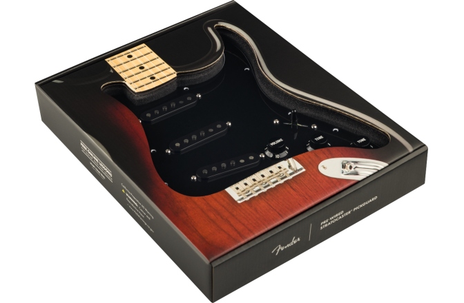 Pickguard Strat SSS Fender Pre-Wired Strat Pickguard Pure Vintage '65 w/RWRP Middle Black 