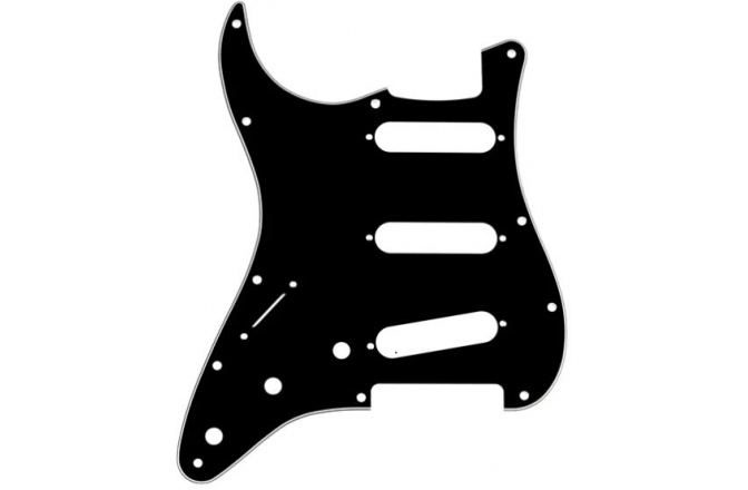 Pickguard Stratocaster Fender Pickguard SSS Black Left Hand