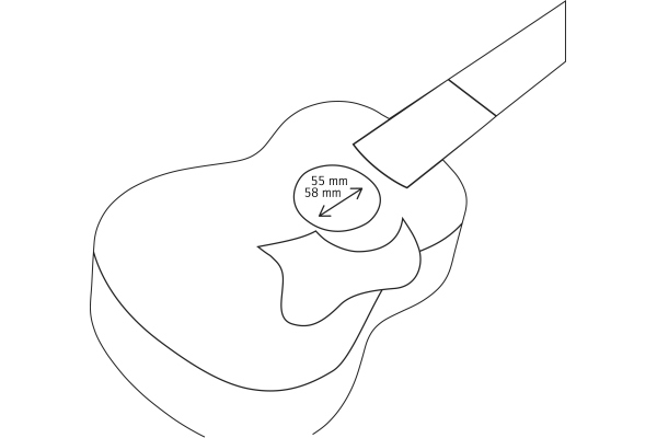 Wooden Pickguard for Ukulele - Flamed Maple for CC & SO Wooden Pickguard for Ukulele - Flamed Maple for CC & SO