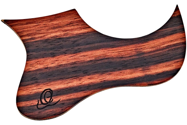 Wooden Pickguard for Ukulele - Striped Ebony for TE & BA Wooden Pickguard for Ukulele - Striped Ebony for TE & BA