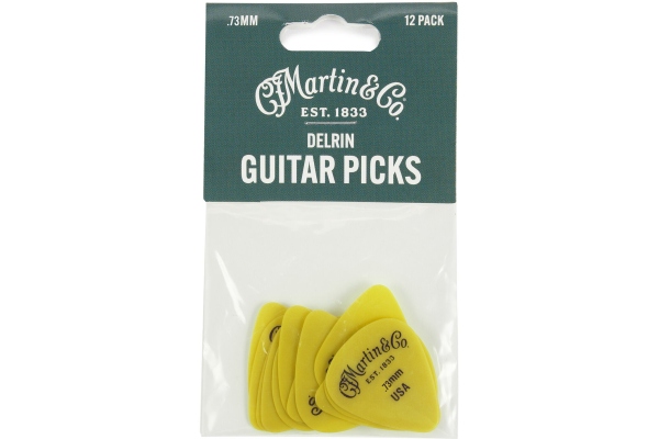 Martin Guitars Pick Pack Delrin 073 YELLOW