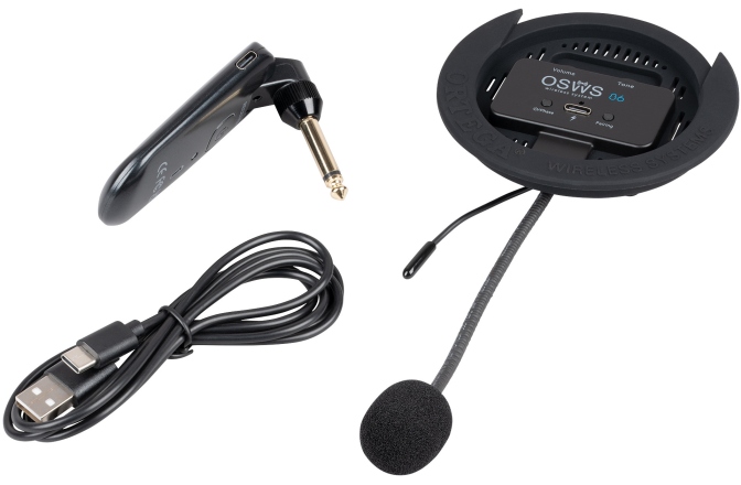 Pickup gaură rezonanță Ortega Wireless Soundhole Pickup System for classical guitars - 86 mm Diameter OSWS86