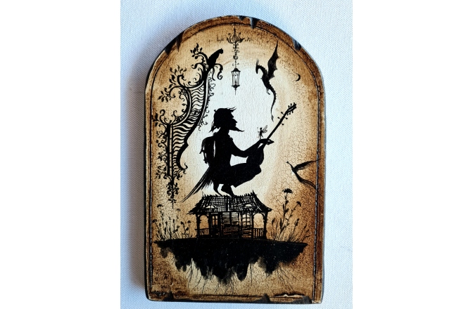 Pictura pe lemn  No brand Pictura pe lemn - Bouzouki 22 x 14