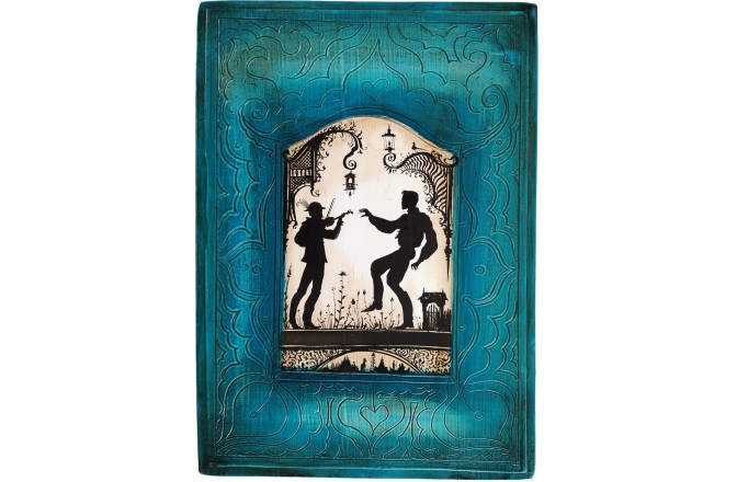 Pictură pe lemn No brand Pictură pe lemn - Violonist și dansator I 34.5 x 24.5