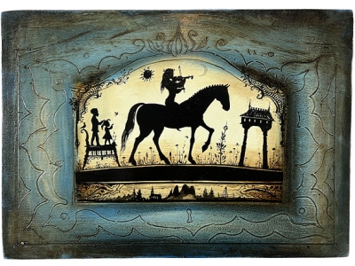 Pictura pe lemn - Vioara 34.5 x 24.5