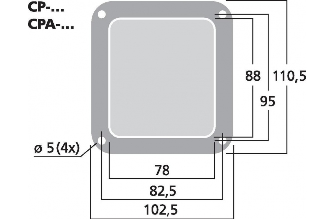 Placa pentru conector de intrare incinte acustice Monacor CP-1/SW