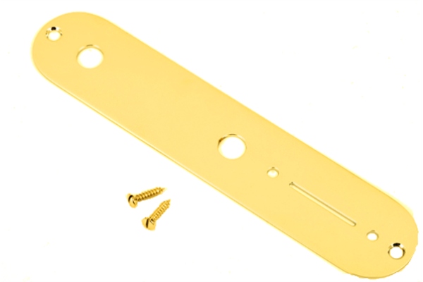 Vintage Telecaster Control Plate 2-Hole (Gold)