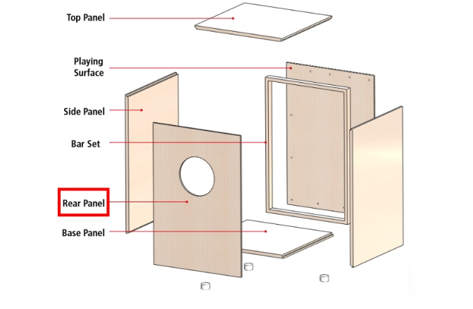 Placă dorsală Cajon Meinl back board - for MYO-CAJ