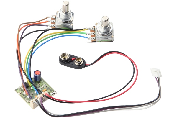2-Way Electronics, for Passive Pickups, Bass / Treble Controls only, Lefthand 2-Way Electronics, for Passive Pickups, Bass / Treble Controls only, Lefthand