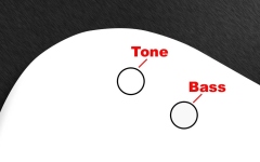 Placă preamplificator e-bass MEC Pickups  2-Way Electronics, for Passive Pickups, Bass / Treble Controls only, Lefthand